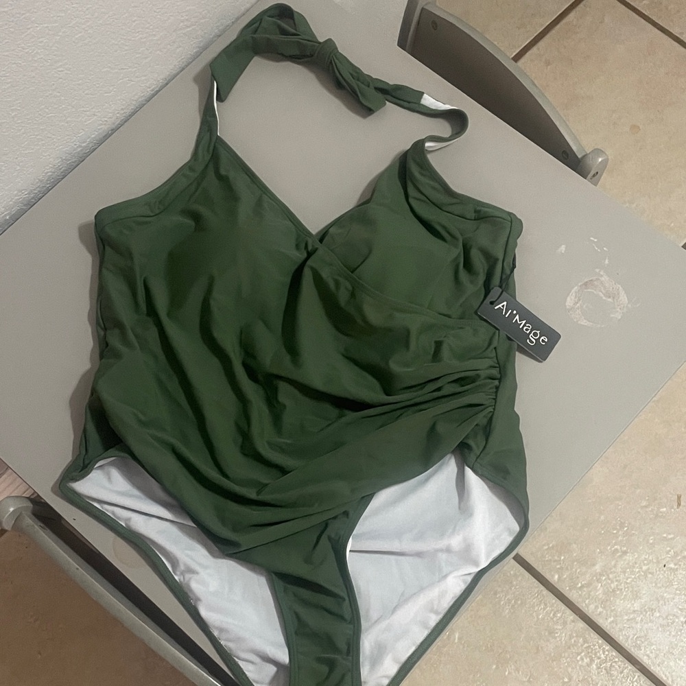 Green One Piece Swimsuit